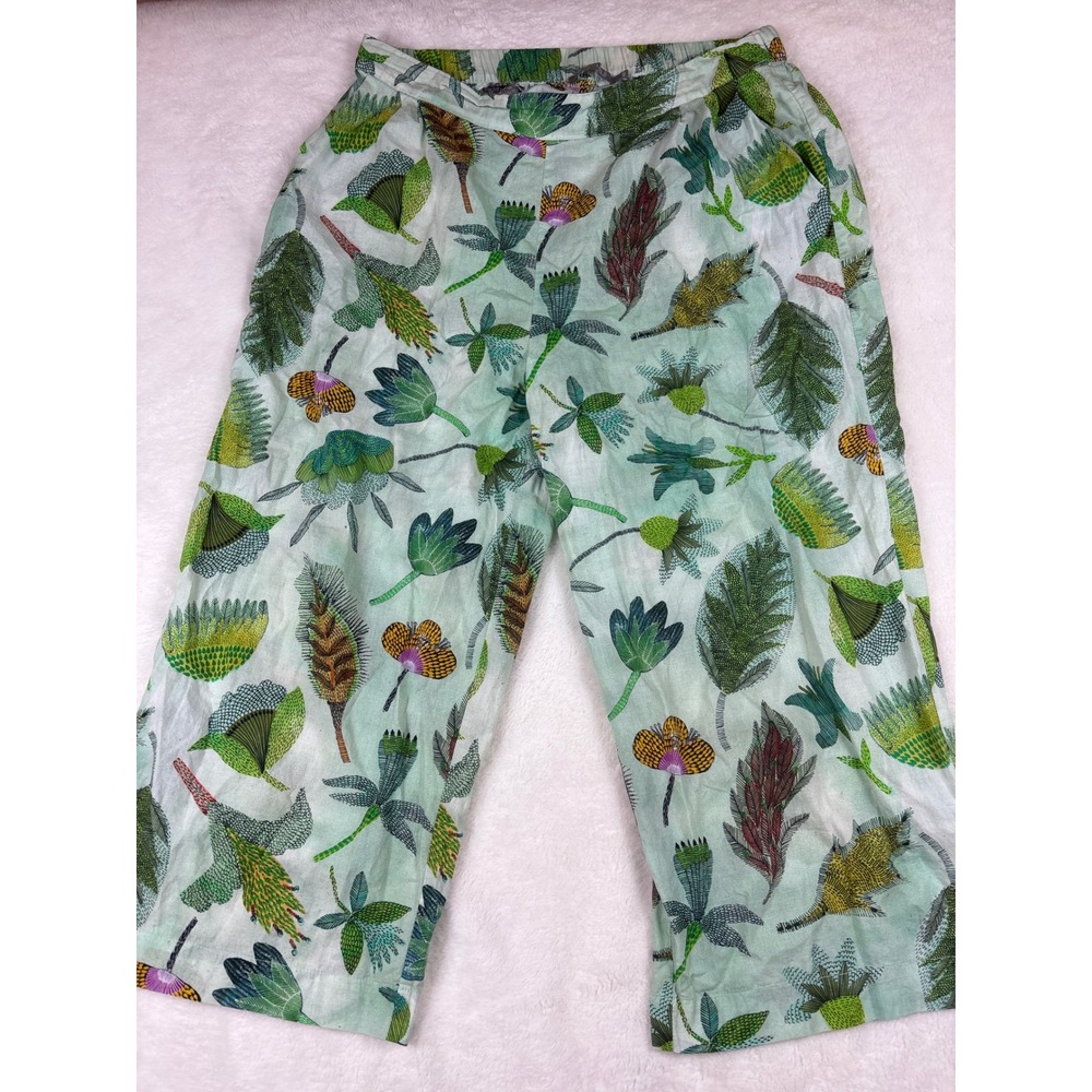 Madness The Nature Textile Company Organic Cotton Botanical Print Pants Size 40